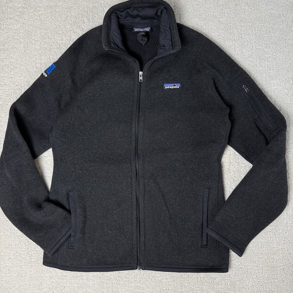 Patagonia Better Sweater Jacket Women M Black Full Zip Knit Fleece $159 25542 - Picture 1 of 10